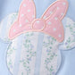 Blue character applique ruffle bloomer set