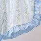Blue character applique ruffle shorts set