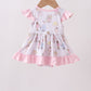 Pink all day adventure bamboo ruffle bubble