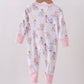 Pink all day adventure bamboo romper