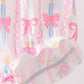 Pink birthday cake smocked bubble