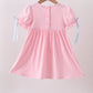 Pink carousel smocked ruffle dress