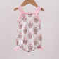 Pink carousel print ruffle bubble