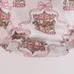 Pink carousel print ruffle bubble