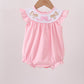 Pink carousel embroidery ruffle bubble