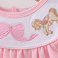 Pink carousel embroidery ruffle bubble