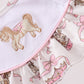 Pink carousel embroidery ruffle dress