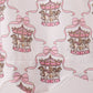 Pink carousel embroidery ruffle dress