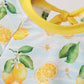 Lemon print ruffle rashguard