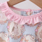 Pink puppy floral ruffle bloomer set