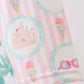 Green castle cream ruffle rashguard