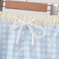 Blue crab applique plaid 2pc rashguard set