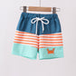 Crab embroidery swim trunks