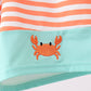 Crab embroidery swim trunks