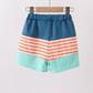Crab embroidery swim trunks