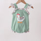 Sage Chicken Applique Bubble