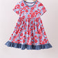 Blue Floral Bamboo Dress