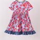 Blue Floral Bamboo Dress