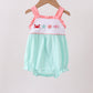 Green Marine Embroidered Jacquard Bubble