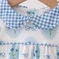 Blue Retro Floral Bubble