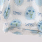 Blue Retro Floral Bubble