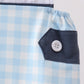 Blue Cow Plaid Embroidered Jon Jon