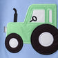 Blue Tractor Applique Seersucker Set