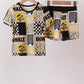 Black Yellow Tool Bamboo Pajama Set