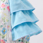 Blue Floral Ruffle Bubble