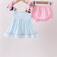 Blue Ice Cream Applique Bloomer Set