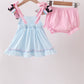 Blue Ice Cream Applique Bloomer Set
