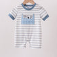 Blue Tool Applique Romper