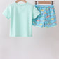 Blue Shark Embroidered Set