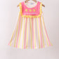You're my sunshine embroidery Stripe Dress