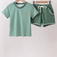 Green Duck Stripe Embroidered Set
