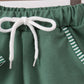 Green Duck Stripe Embroidered Set