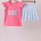 Pink ABC Appliqué Skorts Set