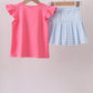 Pink ABC Appliqué Skorts Set
