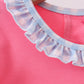 Pink ABC Appliqué Ruffle Dress