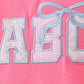 Pink ABC Appliqué Ruffle Dress
