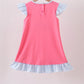 Pink ABC Appliqué Ruffle Dress