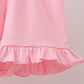 Pink Apple Bus Smocked Ruffle Set