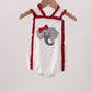 Maroon Alabama Elephant Applique Ruffle Bubble