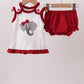 Maroon Alabama Elephant Applique Bloomer Set