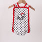Red Georgia Bulldog Applique Ruffle Bubble