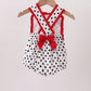Red Georgia Bulldog Applique Ruffle Bubble