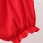 Red Georgia Bulldog Applique Ruffle Bloomer Set