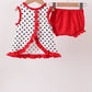 Red Georgia Bulldog Applique Ruffle Bloomer Set