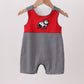 Red Georgia Bulldog Applique Jon Jon