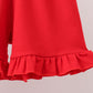 Red Georgia Bulldog Applique Ruffle Set
